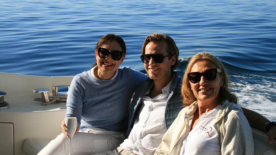 Enjoying a day out on the Mediterranean
