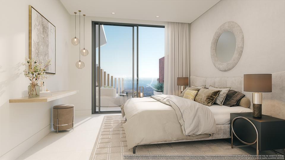 bedroom with mirror