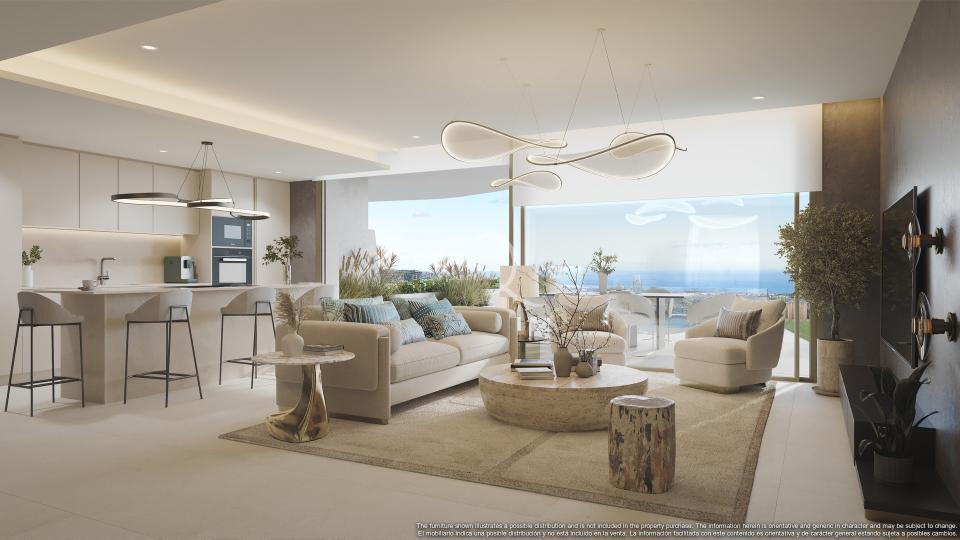 Romero Living Room + Kitchen 3D