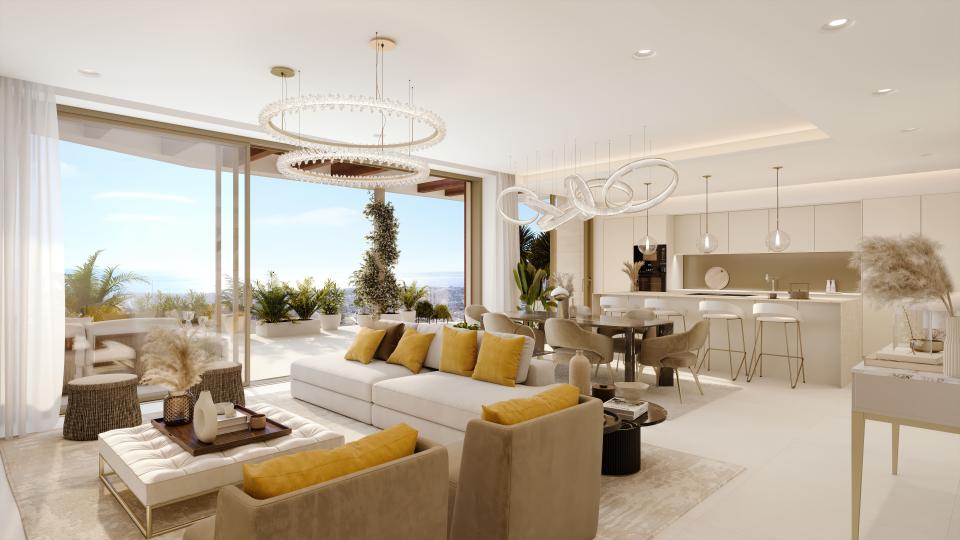 Mimosas living room at Real de La Quinta