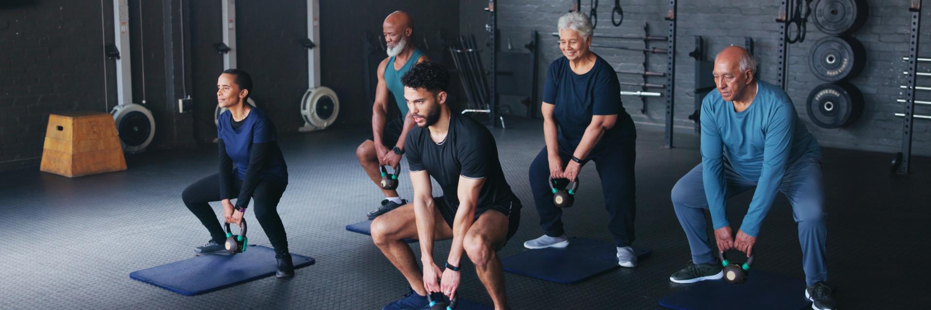 old people training